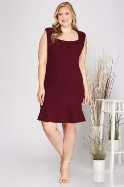 Libby The Lifesaving Little Merlot Dress, the LBD cousin! 2XL